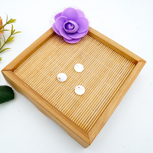 Flat Natural River Shell Hanging Button