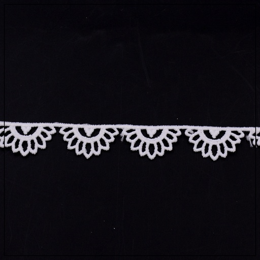 [AY19217-1-WHITE] One Side Border Shuttle Lace