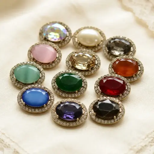 Fancy Kundan Button