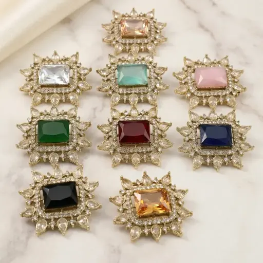 Fancy Kundan Button