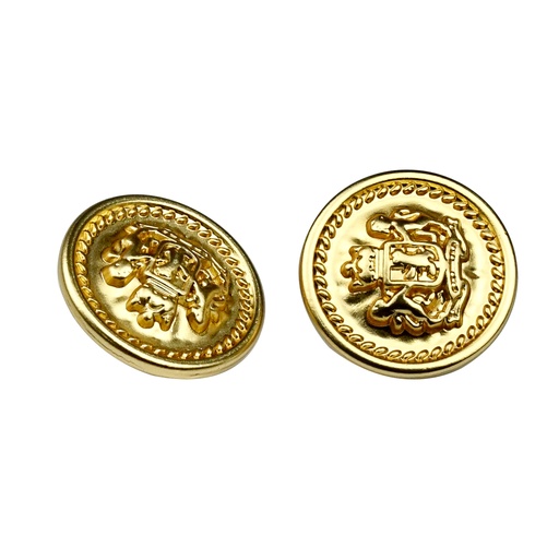 Lion Heraldic Crest Design Suiting Button