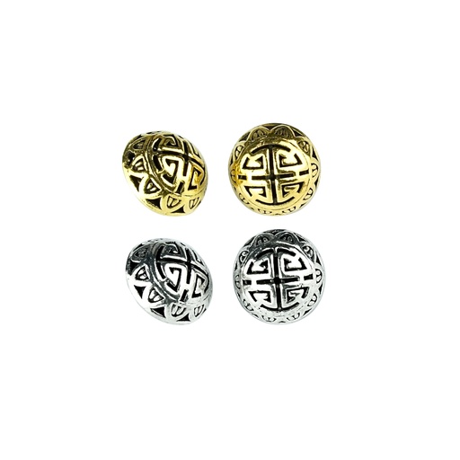 Round Flower Pattern Shank Button