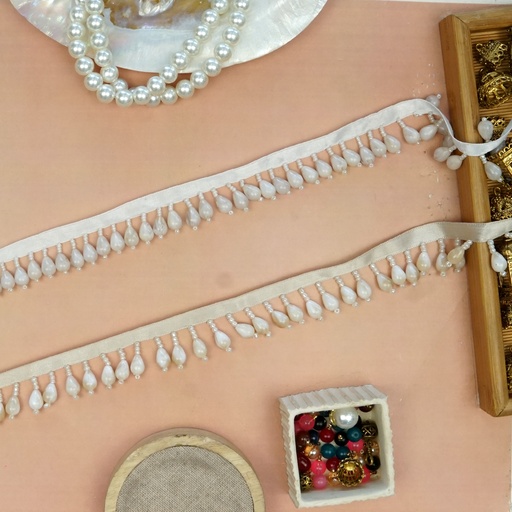Marble Style, Glass Beads, Pearl Drop, Hanging Lace