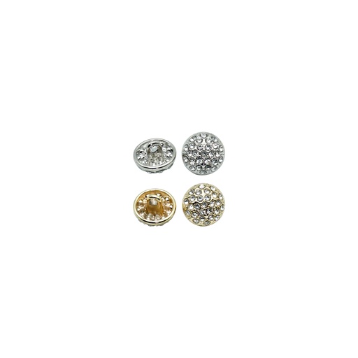 Metal Shank Button With Stones