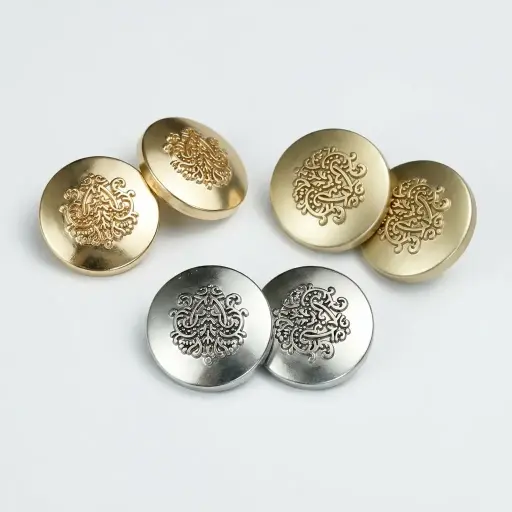 Royal Crest Design Metal Suiting Button