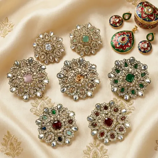 Fancy Kundan Button