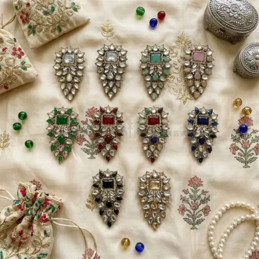 Fancy Kundan Button