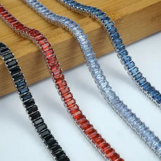 Silver Base Tube Metal Chain 2x4mm