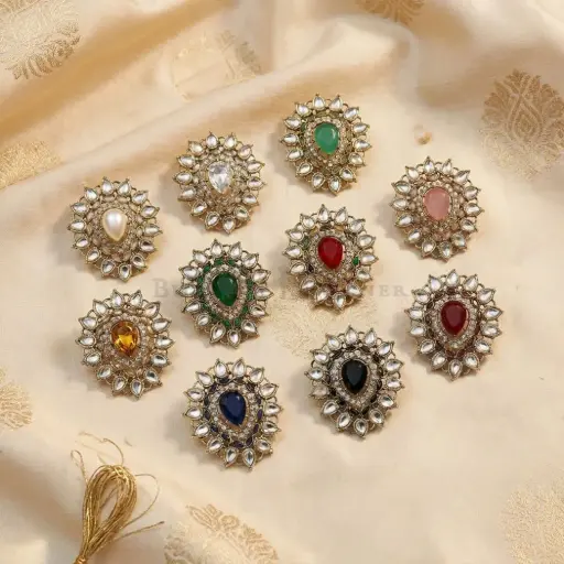 Fancy Kundan Button