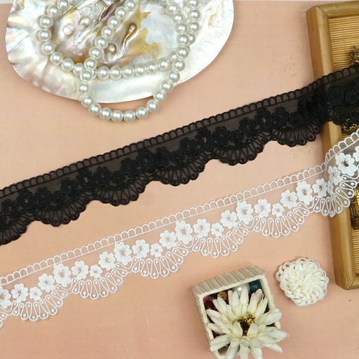 One Side Border Embroidery Net Lace