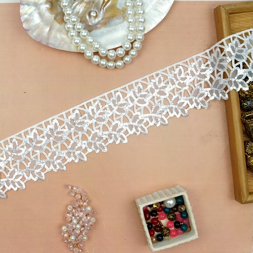 [OL116 WHITE] Sequence Organza Lace