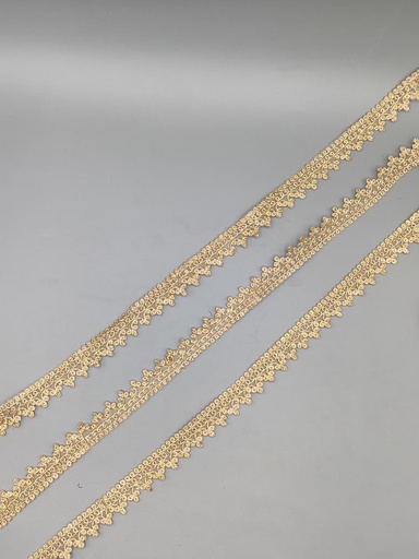 [FANL1550 GOLD] Fancy Metallic Yarn Sequence Lace
