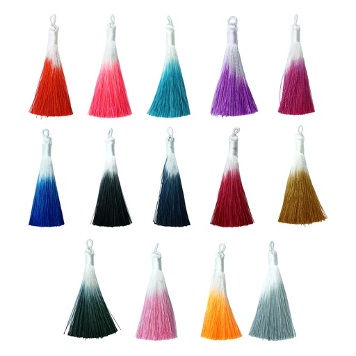 Double Shade Embroidery Thread Silky Tassel