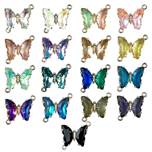 Metal Base Crystal Butterfly