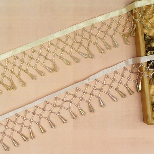 Glass Beads Covered Hanging Lace