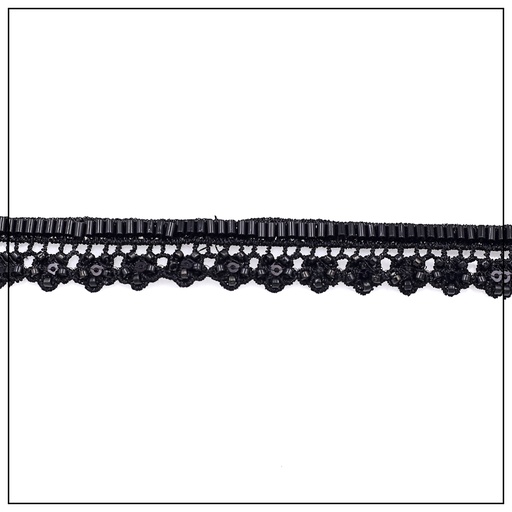 Fancy Glass Beads Sequence Lace