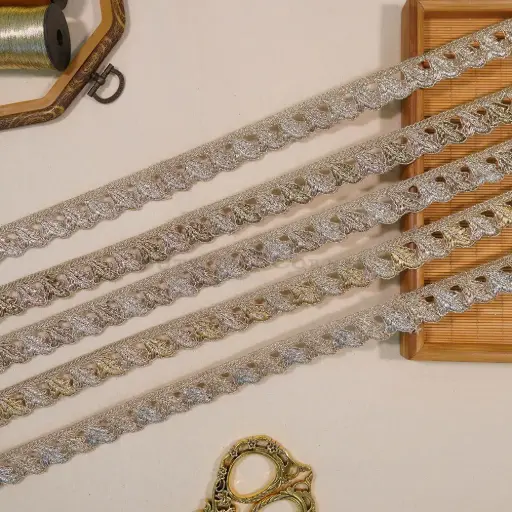 Fancy Metallic Yarn Gota Lace