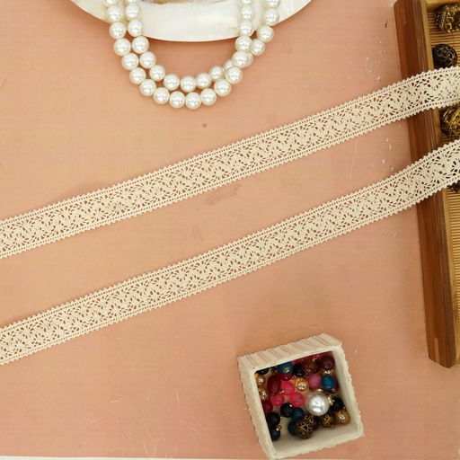[CRL158 BEIGE] Double Side Border Crochet Lace