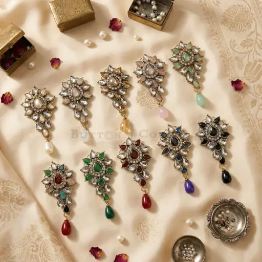 Fancy Kundan Button