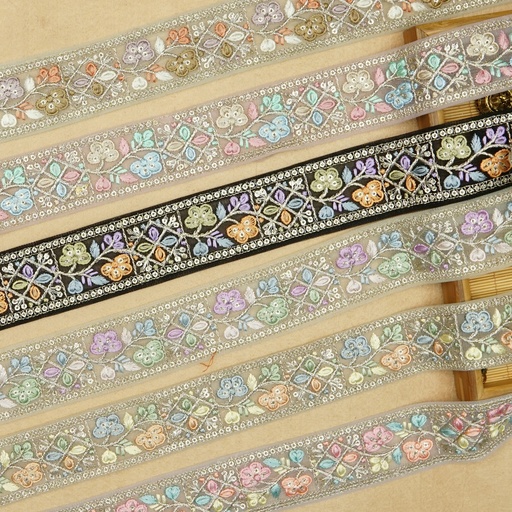 [FANL1344 MULTI] Sequence Embroidery Net Lace