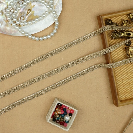 [GOTL781 GOLD] Fancy Metallic Yarn Gota Lace