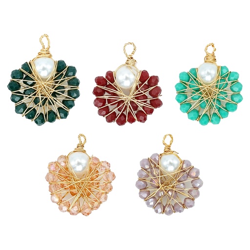 Crystals Copper Wire Wrapped Hanging