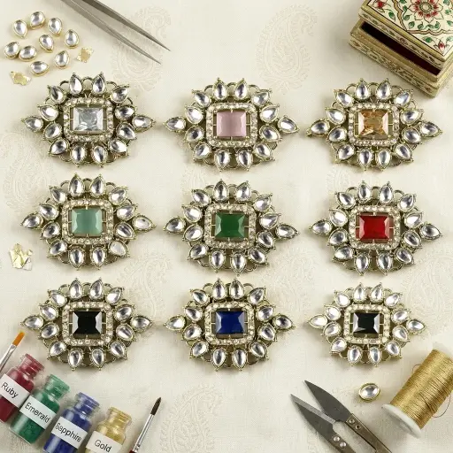 Fancy Kundan Button