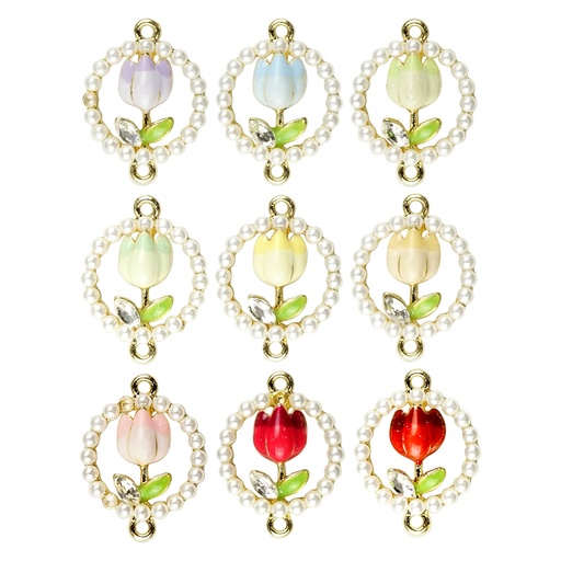 Double Hook Circle Pearl Tulip Flower