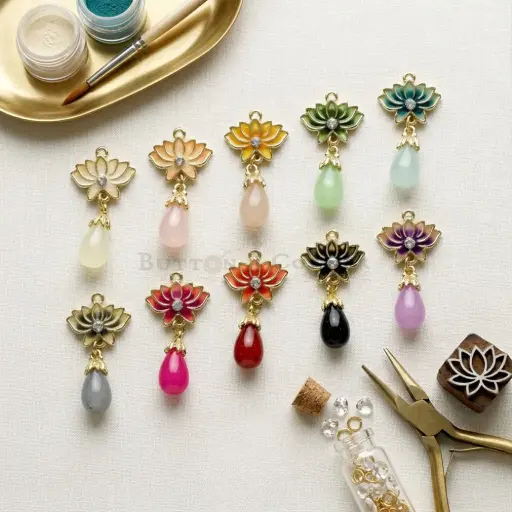 Design Drop Pearl Hanging Button