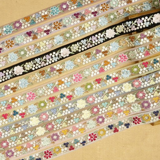 [E5754 MULTI] Fancy Sequence Embroidery Net Lace