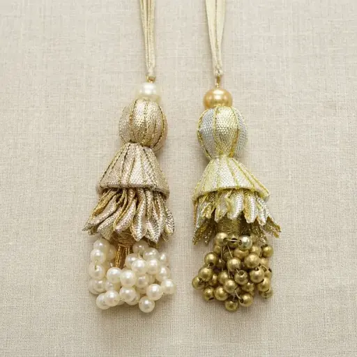 Fancy Gota Cap Pearl Tassel