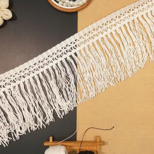 [JL86 WHITE] One Side Border Hanging Lace