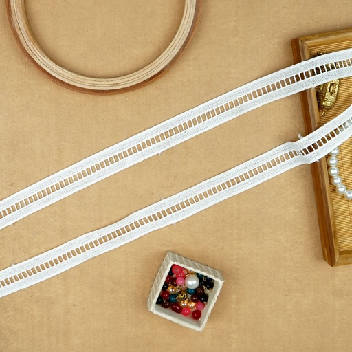 [A5223 WHITE] Shuttle Joined Lace