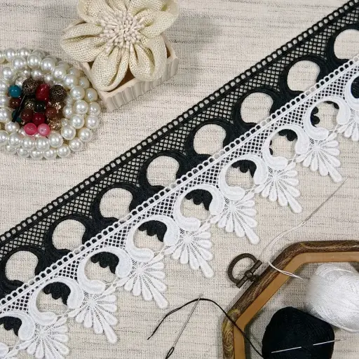 One Side Border Shuttle Lace