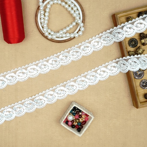 [NL207 WHITE] Sequence Shuttle Net Lace