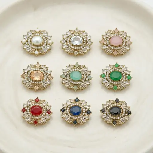 Fancy Kundan Button