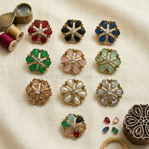 Fancy Kundan Button