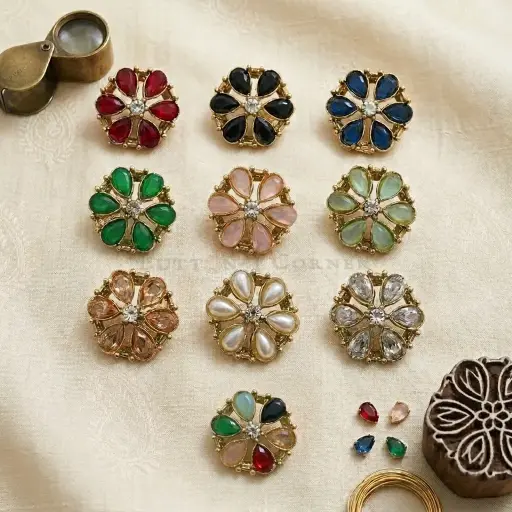 Fancy Kundan Button