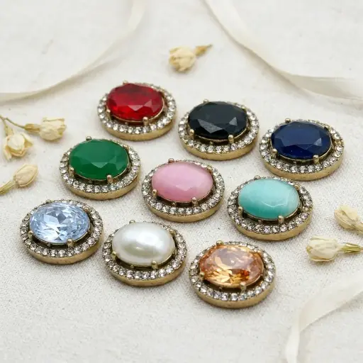 Fancy Kundan Button