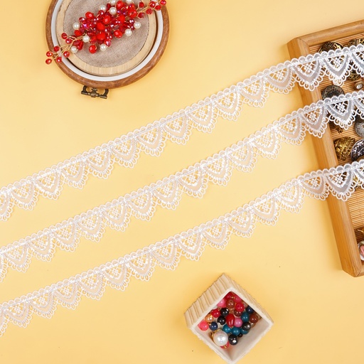 [AL-041 WHITE] Sequence Organza Lace