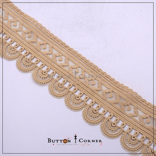 One Side Border Shuttle Net Lace