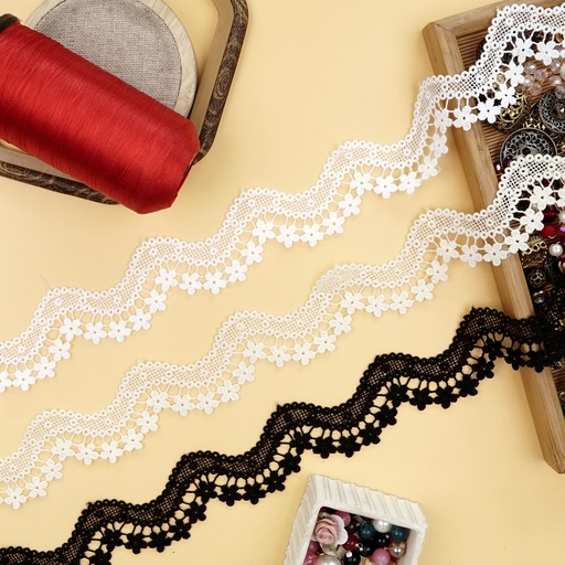 One Side Border Shuttle Lace