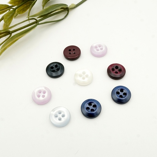 Glossy Finish 4-Hole Polyester Shirt Button