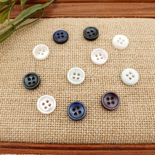 Cup Sonic Shape 4-Hole Polyester Shirt Button