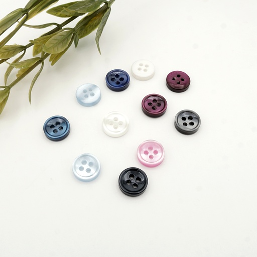 Ceramic Coated 4 Hole Shirt Button