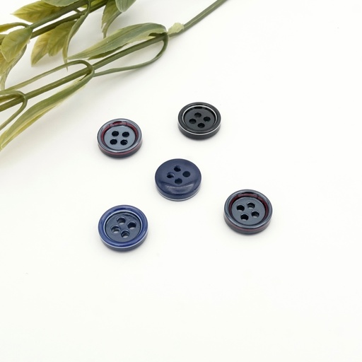 Border Outline 4 Hole Shirt Button