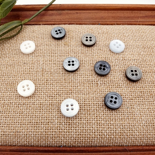 Ceramic Coated 4 Hole Shirt Button