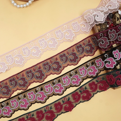 Embroidery Net Lace In Color