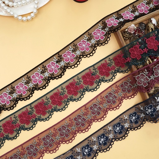 Embroidery Net LaceIn Color