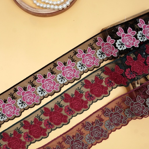 Embroidery Net Lace In Color